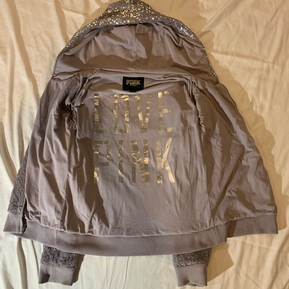 PINK full zip hoodie